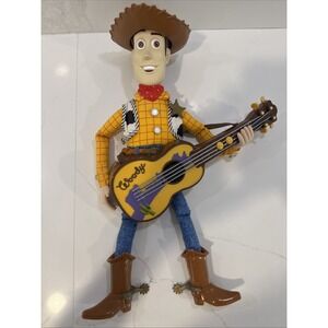 Toy Story 2 Strummin' Singin' Woody Doll Guitar Hat Vintage Works (D)
